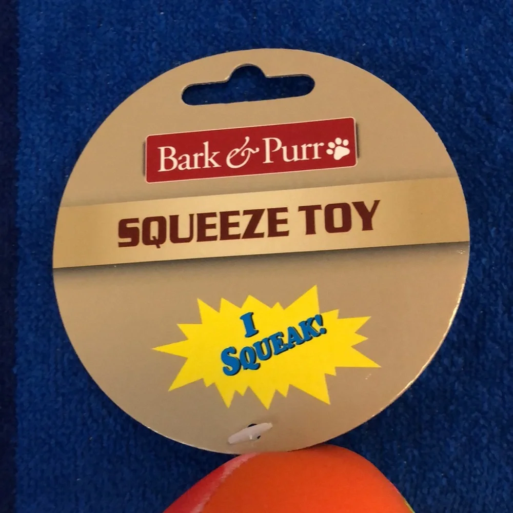 Bark & Purr Squeeze Dog Toy Floral Aloha Print Football Squeaky 7”x 3.5” New NWT